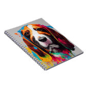 Vasset Hound Dog Pet Leuk Schattig Dierenbedrijf Notitieboek (Rechterzijde)