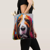 Vasset Hound Dog Pet Leuk Schattig Dierenbedrijf Tote Bag (Dichtbij)
