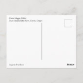 Vassio Meggos Dahlia Briefkaart (Achterkant)