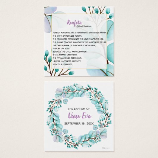 Vasso Koufeta Kaart (Voorkant /achterkant)