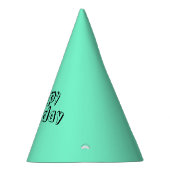 Vast Aquamarine Birthday Feesthoedjes (Rechts)