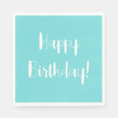 Vast Aquamarine Birthday Servet (Voorkant)