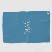 Vast Astral Blue Monogram Golfhanddoek (Horizontaal)