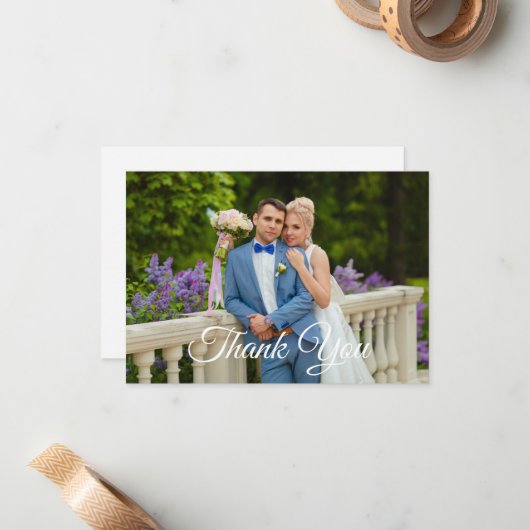 Vast bedankt briefkaart (Voorkant / Achterkant in situ)