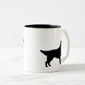 Vast bekleed retroviswerk tweekleurige koffiemok (Voorkant rechts)