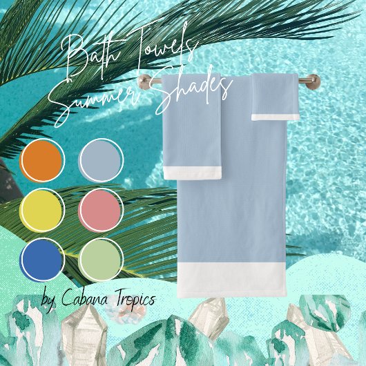 Vast Bleek blauw en Witte de Reeks van de Doordhan Bad Handdoek