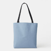 Vast bleek blauw pastelblauw tote bag (Achterkant)