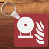 Vast brandblusser fles veiligheidsbord sleutelhanger (Voorkant)