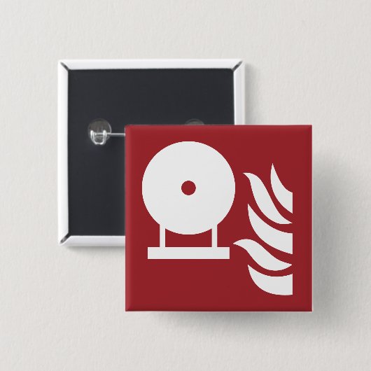 Vast brandblusser fles veiligheidsbord vierkante button 5,1 cm (Voorkant /achterkant)