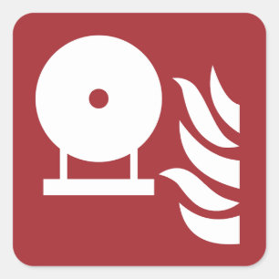 Vast brandblusser fles veiligheidsbord vierkante sticker