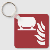 Vast brandblusser installatie veiligheidsbord sleutelhanger (Voorkant)