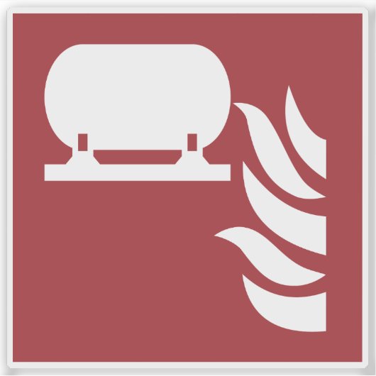 Vast brandblusser installatie veiligheidsbord sticker (Voorkant)