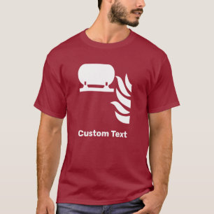 Vast brandblusser installatie veiligheidsbord t-shirt