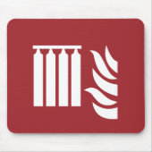 Vast brandblussignaal voor batterijveiligheid muismat (Voorkant)