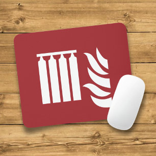 Vast brandblussignaal voor batterijveiligheid muismat