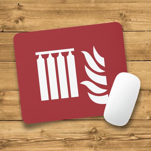 Vast brandblussignaal voor batterijveiligheid muismat