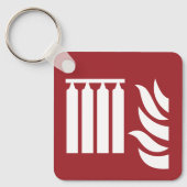 Vast brandblussignaal voor batterijveiligheid sleutelhanger (Voorkant)