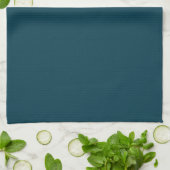 Vast diep, blauwgroen blauw theedoek (Gevouwen)