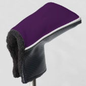 Vast diep paars donker plat golfheadcover (3/4 voorkant)