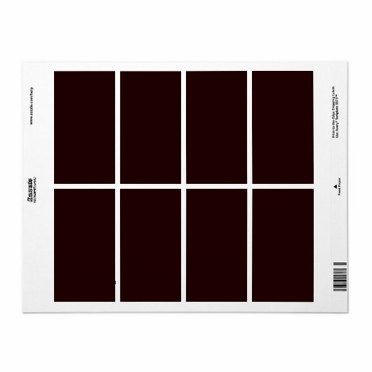 Vast donkerste Chocolade Brown Classic Etiket (Full Sheet)