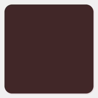 Vast donkerste Chocolade Brown Classic Vierkante Sticker