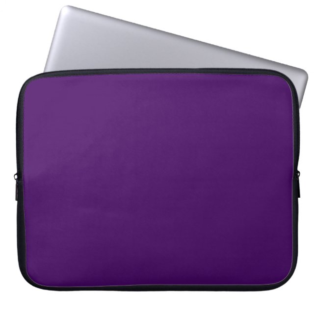 Vast donkerviolet paars laptop sleeve (Voorkant)