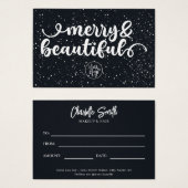 Vast en mooi cadeaubon voor feestdagen visitekaartje (Voorkant /achterkant)