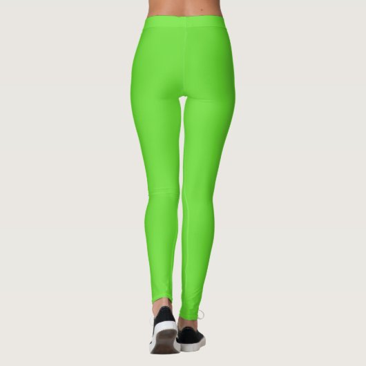 Vast fluorescerend groen leggings (Achterkant)