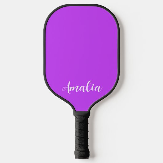 vast fluorescerend heldere neon paars pickleball paddle (Voorkant)