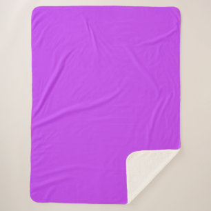 vast fluorescerend heldere neon paars sherpa deken