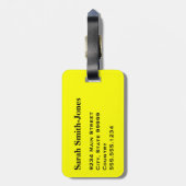 vast geel bagagelabel (Achterkant verticaal)