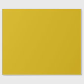 Vast gekleurd goudkleurig mosterdgeel cadeaupapier (Vlak)