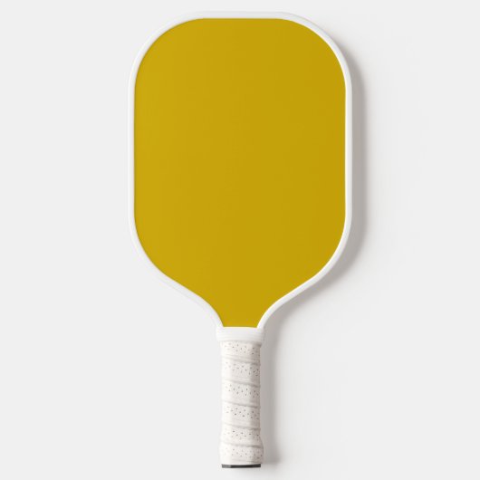 Vast gekleurd goudkleurig mosterdgeel pickleball paddle (Voorkant)
