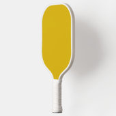 Vast gekleurd goudkleurig mosterdgeel pickleball paddle (Links)