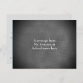 Vast grijs bericht van het Briefkaart van de leraa (Voorkant / Achterkant)