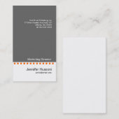 Vast grijs Oranje streepje Visitekaartje 2 (Voorkant / Achterkant)