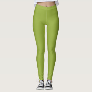 Vast groen bamboeblad leggings