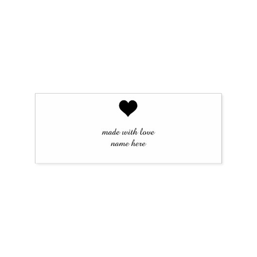 Vast hart gemaakt met liefde rubberstempel (Afrduk)