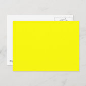 Vast, helder, geel ideaal voor een goedkoop berich briefkaart (Voorkant / Achterkant)