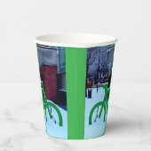 vast in de sneeuw papieren bekers (Rechts)