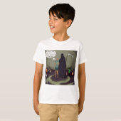 Vast in het midden met de Grim Reaper Grappig T-shirt (Voorkant volledig)