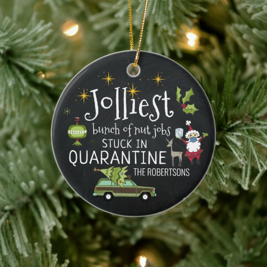 Vast in Quarantaine | Grappig 2020-herdenking Keramisch Ornament (Boom)