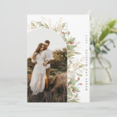 Vast kerstfeest en kerstfeest feestdagenkaart (Staand voorkant)