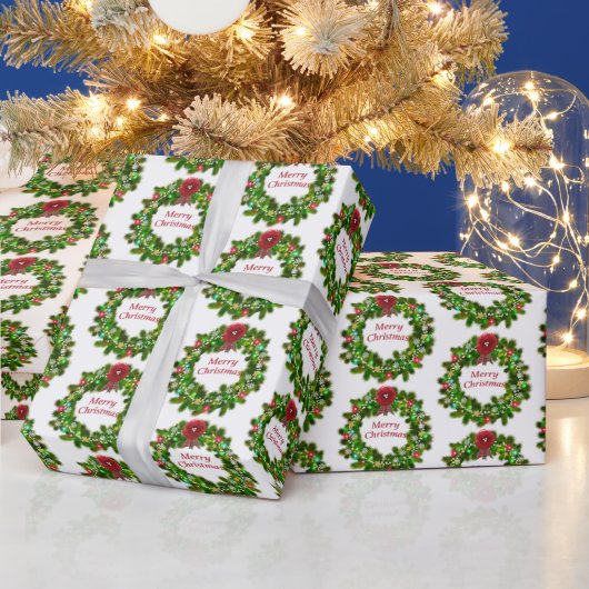 Vast kerstfeestdag met feestdag cadeaupapier (Feestdagen)