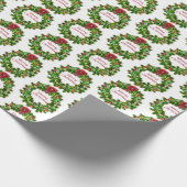 Vast kerstfeestdag met feestdag cadeaupapier (Hoek)