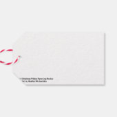 Vast kerstgerechten Gift Label Cadeaulabel (Achterkant Horizontaal)