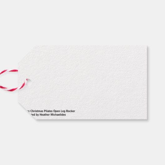 Vast kerstgerechten Gift Label Cadeaulabel (Achterkant Horizontaal)