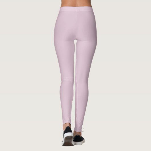 Vast kleurenlicht bleek roze leggings (Achterkant)
