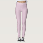 Vast kleurenlicht bleek roze leggings (Voorkant)