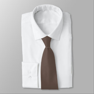 Vast kleurloos, effen, medium, pastelbruin stropdas